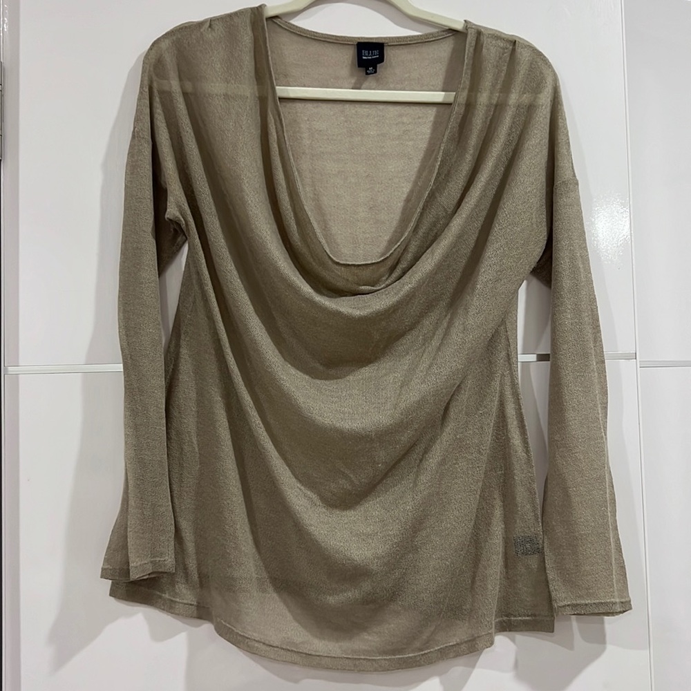 See through with a deep scoop neckline